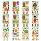 24 Sheets Summer Stickers, Hawaii Make A Face Sticker, Make Your Own Beach Tropical Cartoon Mix And Match Stickersaloha Tiki Tot