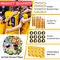 Yeyeplum 98 Pcs Softball Party Favors Include Softball Goodie Makeup Bags Bracelet Hair Bands Hair Ties Sticker for Sports Team