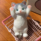 Squishy Toys, Cute Cat Squishies - Squeeze Soft Stress Relief Sensory Toys, Gifts For Christmas, Birthday, Holidays (Grey)