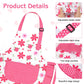 Kids Apron And Chef Hat Set, Cute Pink Flower Apron Adjustable Kids Aprons With 2 Pockets, Kids Cooking Aprons Artist Aprons Kit