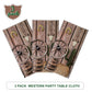 Tiamon 3 Pcs Western Party Tablecloth Western Cowboy Party Table Cover Cowboy Theme Plastic Tablecloth Wild West Wooden House Ba
