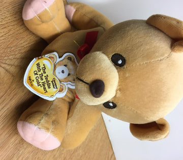 Cherished Teddies Plush Bean Bag - Heart Of Gold - 8 inches - Gold
