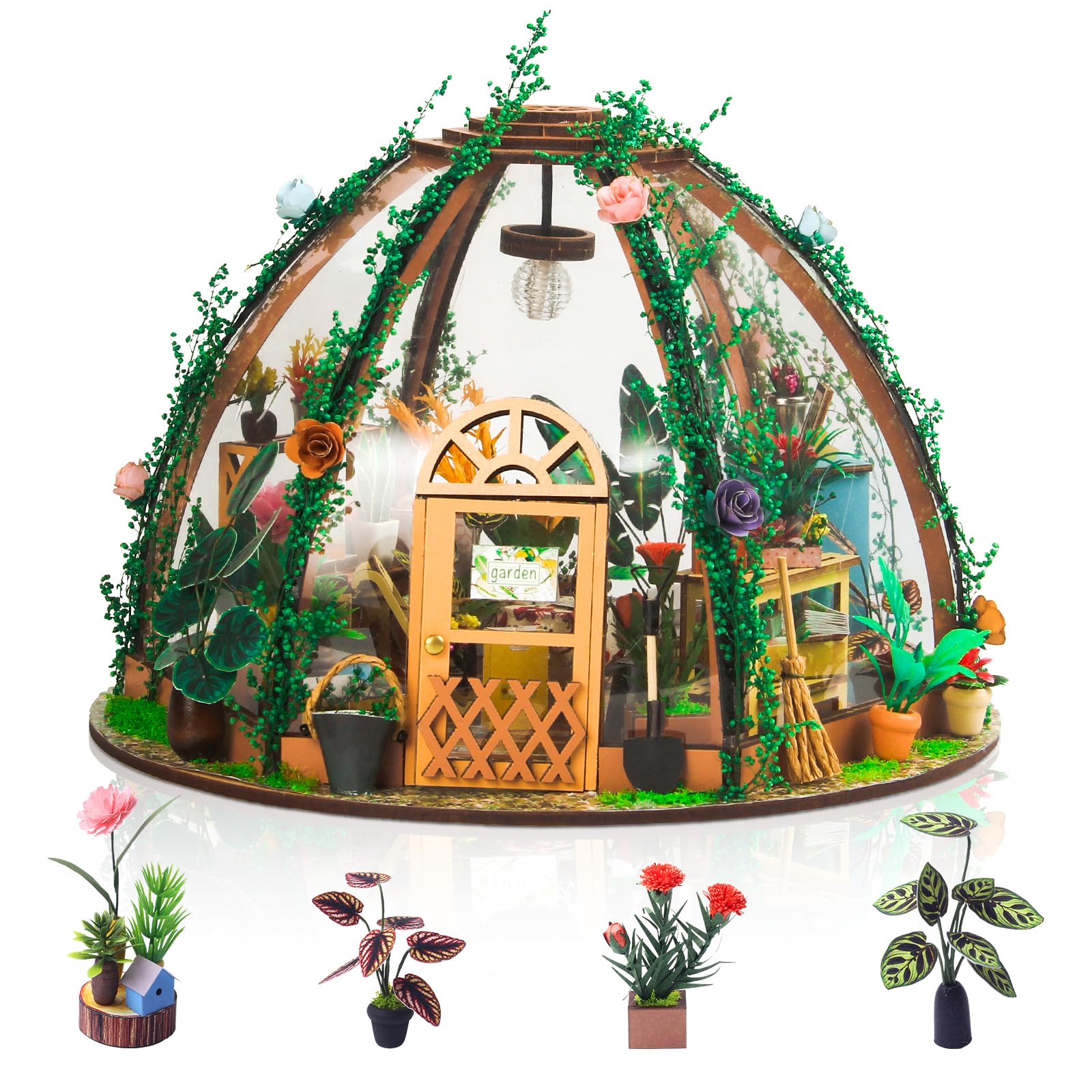 Foyucool DIY Miniature House Kits, Tiny House Kit, Doll House Kits for Adults to Building, Unique Gift for Birthday Father's Day