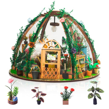 Foyucool DIY Miniature House Kits, Tiny House Kit, Doll House Kits for Adults to Building, Unique Gift for Birthday Father's Day