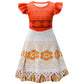 Aovclkid Girls Princess Costume Movie Role Kids Halloween Party Dress(6 Years,Red)