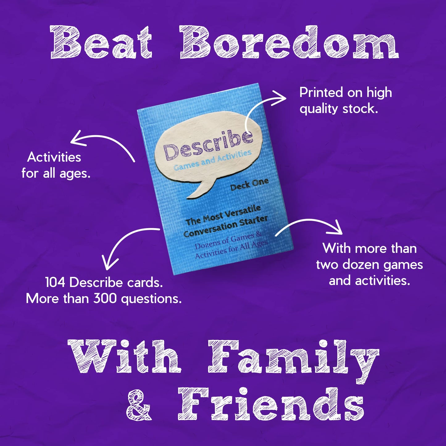 Describe Cards - Deck One Conversation Cards, Over Two Dozen Games And Social Emotional Learning Activities For Families, Therap