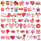 Xzentira, 100Pcs Valentines Day Stickers, Love Stickers, Waterproof Vinyl Stickers For Water Bottle, Laptop, Gifts, Skateboard,