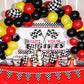 Irenare Car Birthday Party Supplies Racing Party Decorations Road Tablecloth Racetrack Table Runner Table Covers For Kids Boy Car Theme Birthday Party, 54 X 108 Inch (Red,12 Sheets)