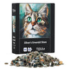 1000 Piece Cat Puzzle For Adults, Oliver'S Emerald Stare, 20X28 Inches, Jigsaw Puzzles 1000 Pieces, High-Resolution 300 Dpi, Inc