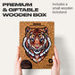 Unidragon Original Wooden Jigsaw Puzzles - Lovely Tiger, 273 Pieces, King Size 11.7''X14.7'', Beautiful Gift Package, Unique Sha