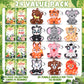 Asoulin Valentines Day Gifts For Kids, 24Pack Jungle Animals Pop Fidget Toys With Valentines Day Cards For Kids School Classroom
