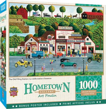 Masterpieces - 1000 Piece Jigsaw Puzzle, The Old Filling Station, Fun For Adults, Family, Kids, 19.25'' X 26.75''