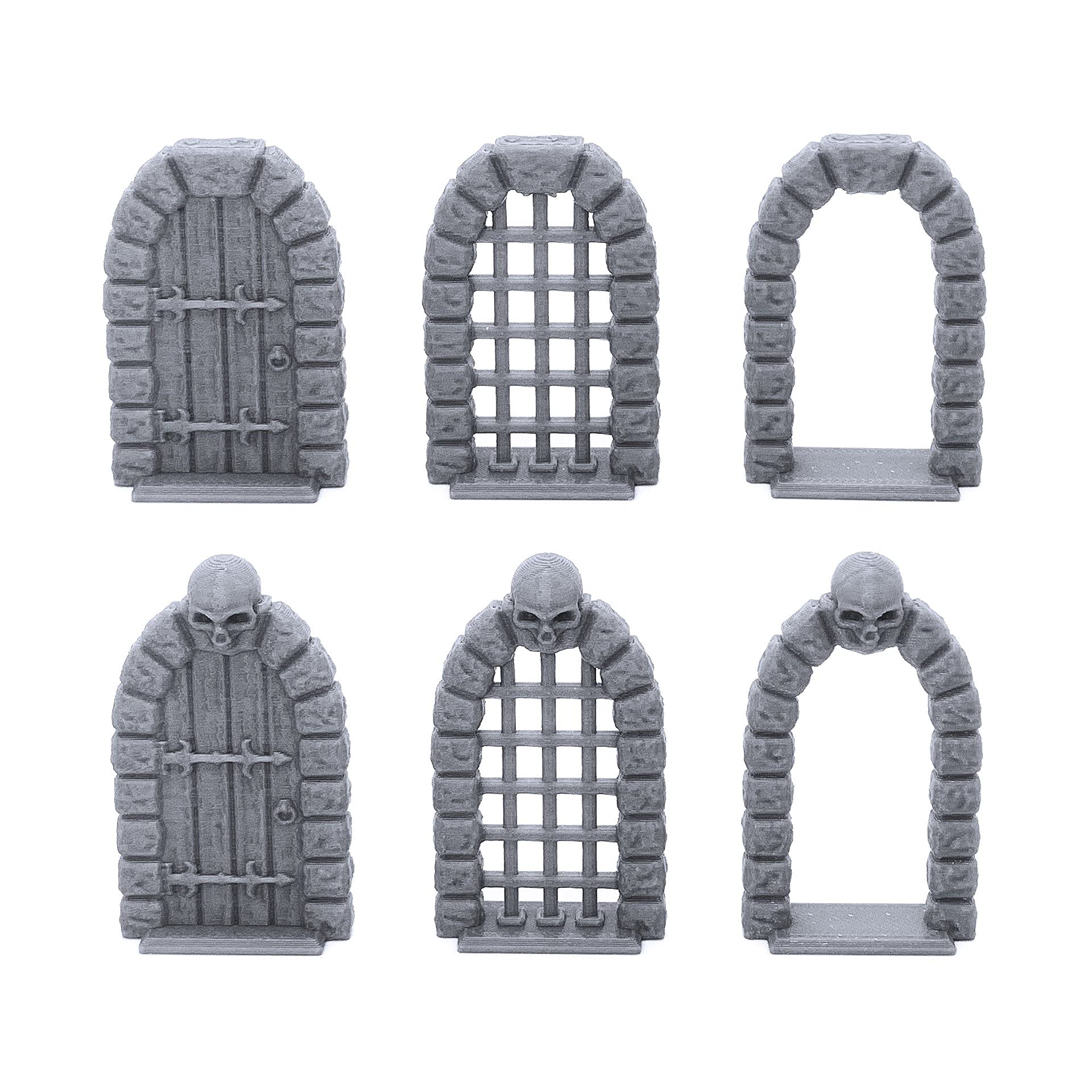 Endertoys Retro Dungeon Doors, 3D Printed Tabletop Rpg Scenery & Wargame Terrain For 28Mm Miniatures