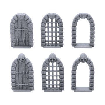 Endertoys Retro Dungeon Doors, 3D Printed Tabletop Rpg Scenery & Wargame Terrain For 28Mm Miniatures