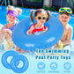 Whaline 4Pcs Blue Inflatable Pool Float Toy Swim Tube Ring Pool Tube for Teen Boy Girl Outdoor Summer Swimming Pool Beach Party Favor Supplies