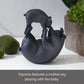 Elements 5.12X2.95X5.91 Inch Mother And Baby Pig Resin Tabletop Decor Black