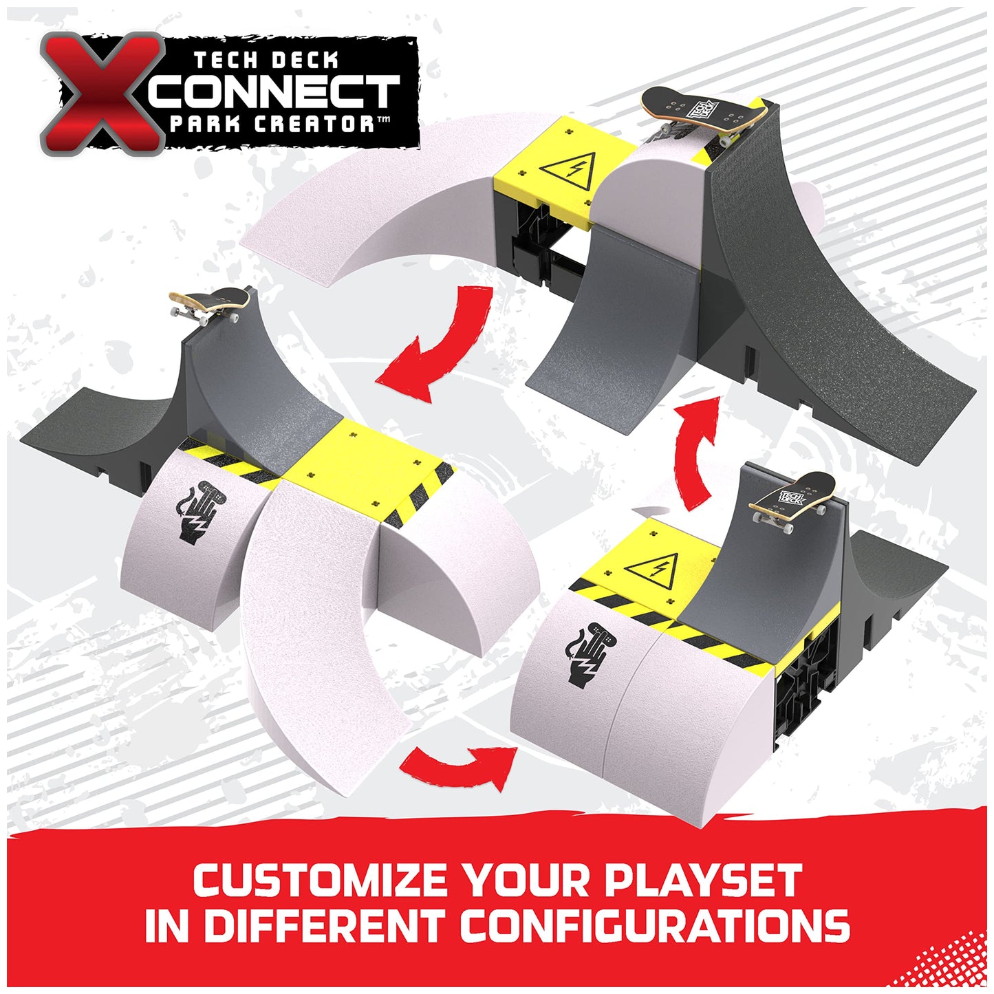 Tech Deck  Power Flippin  X-Connect Park Creator  Customizable and Buildable Ramp Set with limited availability Fingerboard  Kids Toys for Boys and Girls Ages 6 and up