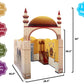 My Portable Cardboard Playhouse Masjid For Muslim Kids-Educational Interactive Toy For Learning Praying,Quran Book,Pray And Isla