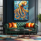 Blueforest 500 Piece Stained Glass Octopus Jigsaw Puzzle, 23" x 15", Cardboard, Blue-500 Piece, Ocean Art for Adults and Family Fun