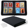 WITHYU Toploader Binder 4 Pocket for 3x4 Rigid Cards  Holds 160 Pockets with 8 Toploaders Included  Trading Card Binder Album for TCG MTG Sports Collection (Black)