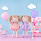 Gloveleya Baby Doll Gifts Plush Curly Girl Toys With Love 16' Purple Light Skin
