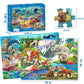 Puzzles For Kids Ages 4-6-8, 2 Packs 60 Pieces Floor Jigsaw Puzzle For Kids 6-8-10 Year Old, Wildlife & Ocean Animals Learning E