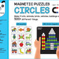 Play Panda Magnetic Puzzles : Circles With 250 Colorful Magnets, Magnetic Board, 100 Puzzles And Display Stand