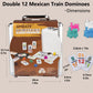 Smilejoy Double 12 Colorful Number Dot Dominoes, Mexican Train Domino Game Double Twelve Domino Set With Aluminum Case, 91 Tiles