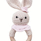 Natural Crochet Teether Toy Rattle For Baby Forest Friends Handmade Amigurumi Crochet Bunny Deer Fox On Natural Wooden Teething