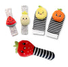 Baby K Rattle Socks & Wrist Rattles And Hand Rattle (Set C + Strawberry) - Newborn Toys For Baby Boy Or Girl - Brain Development Infant Toy - Hand And Foot Rattles Suitable For 3-6, 6-12 Months Babies
