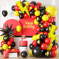 Red Black Yellow Balloon, 60 Pcs 12 Inches Cartoon Game Balloons For Kids Cartoon Theme Party Decorations Birthday Balloons Baby Shower Engagement Party Supplies