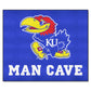 FANMATS 14650 Kansas Jayhawks Man Cave Tailgater Rug - 5ft. x 6ft. Sports Fan Area Rug, Home Decor Rug and Tailgating Mat