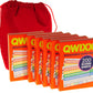 Qwixx 6 Replacement Score Pad Packs - 1,200 Score Sheets || Bonus Red Velvet Drawstring Pouch || Bundled Items