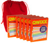 Qwixx 6 Replacement Score Pad Packs - 1,200 Score Sheets || Bonus Red Velvet Drawstring Pouch || Bundled Items