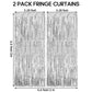 TOTAFAM 2 Pack Fringe Curtains Backdrops, Foil Fringe Curtains, Door Streamers for Birthday Wedding Bridal Shower Holiday Gradua
