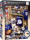 MasterPieces Game Day 500 Piece Jigsaw Puzzle for Adults - NFL New England Patriots Locker Room - 15x21