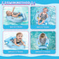 Inflatefly Baby Swim Float With Protection Sunshade Infant Pool Float Add Tail For 3-24 Months (Blue)