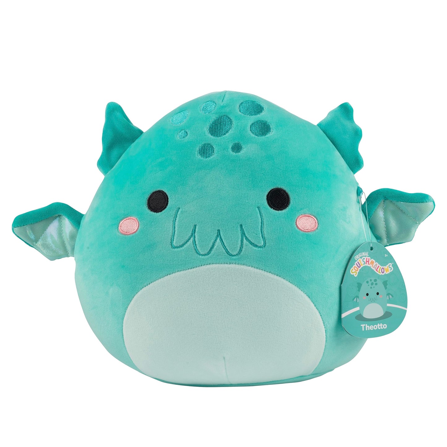 Squishmallows Original 10-Inch Theotto Cthulhu Plush - Teal Soft & Squishy Stuffed Animal - Collectible Gift for Kids, Model SQCR04645