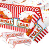 3 Pack Carnival Theme Party Tablecover Carnival Tablecloth for Carnival Theme Party Table Decorations Red and White Striped Tabl