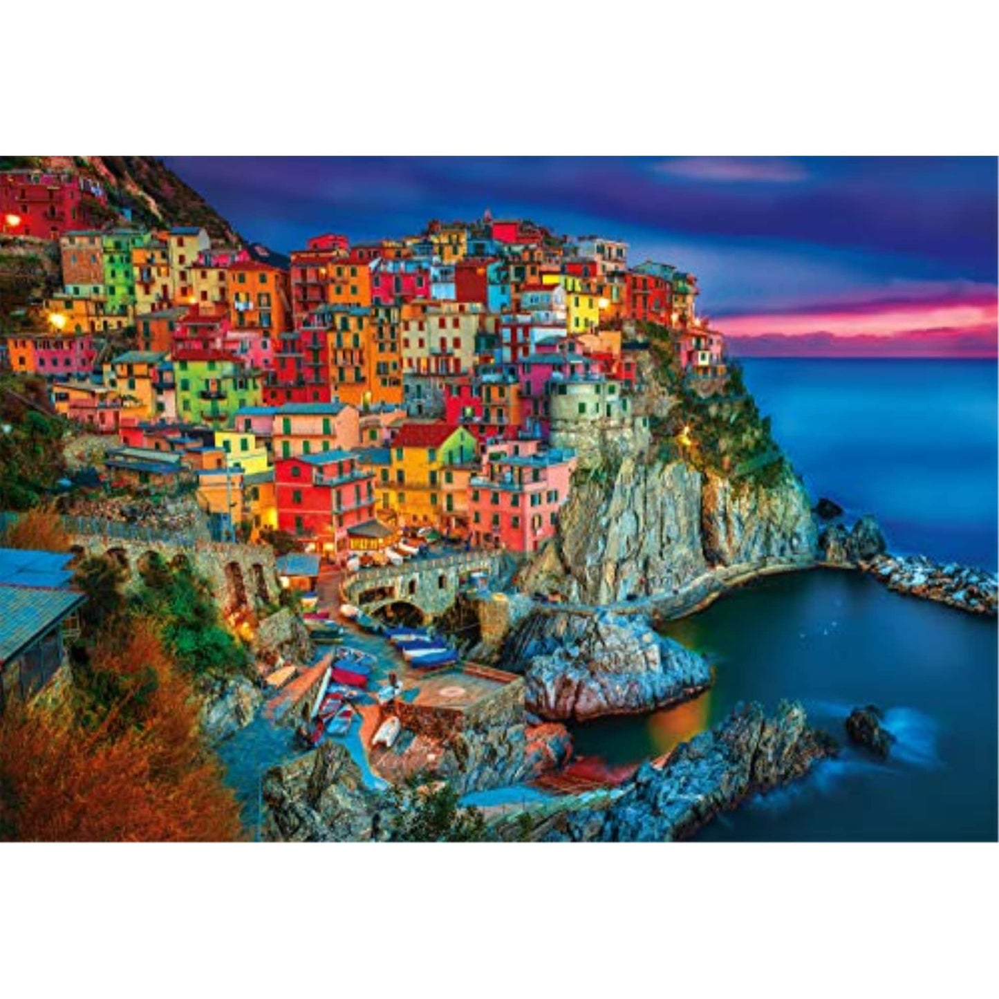Buffalo Games Cinque Terre 2000 Piece Jigsaw Puzzle, 38.5 x 26.5 inches, Multicolor, Cardboard, Suitable for Ages 14-15