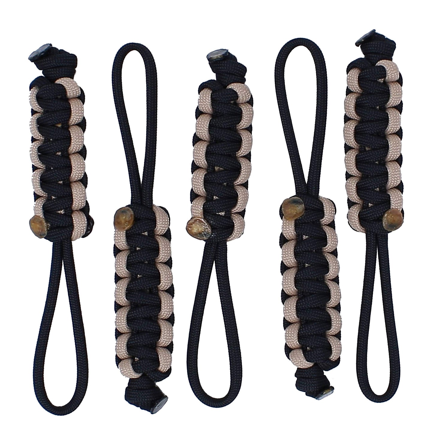 Bubbasgaragetv - Large Heavy Duty Paracord Zipper Pulls (Tan)