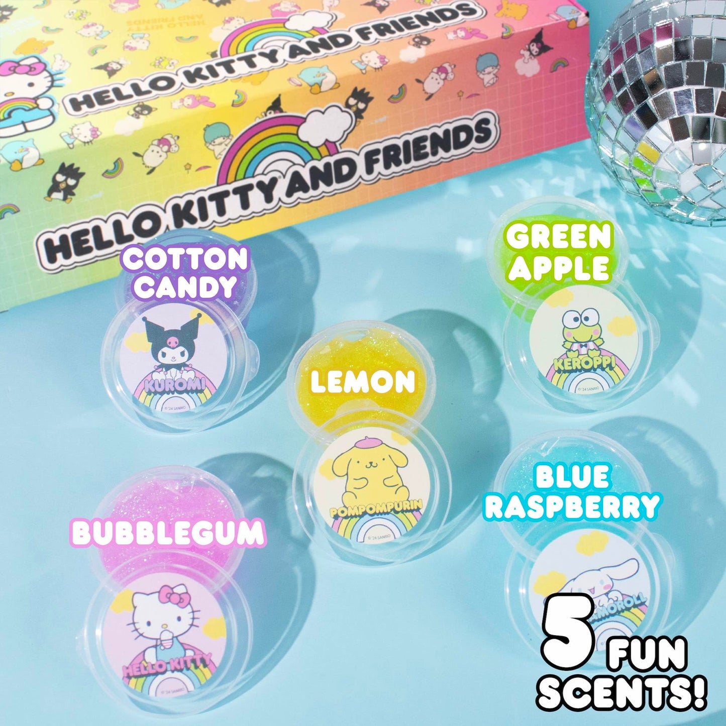 Hello Kitty And Friends Ultimate Compounds Set, 25-Pack, Scented Glitter Slimes, Sanrio Stuff, Slime Bulk, Mini Slime, Party Favors For Kids 8-12, Hello Kitty Toys, Hello Kitty Party Supplies, Slimes