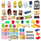 Deao Kids Shopping Cart Trolley For Groceries Toddlers 65 Food Fruit Vegetables Pretend Play Food Role Play Educational Toy Play