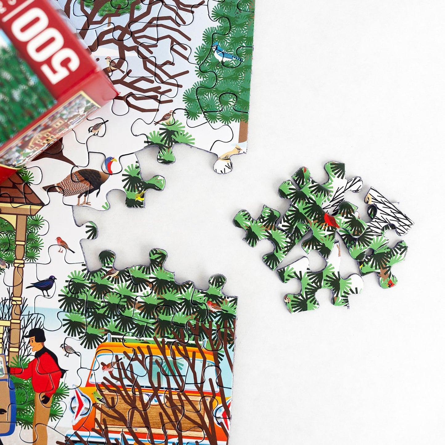 Springbok'S Winter Bed And Breakfast 500 Piece Jigsaw Puzzle By Artist Mark Frost Features A Classic Image Of Winter Travels