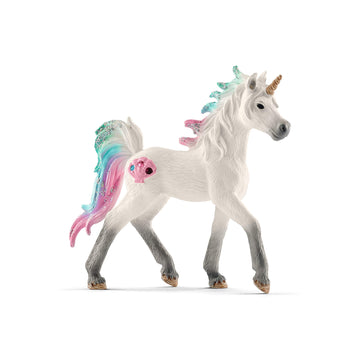 Schleich Bayala, Unicorn Toys For Girls And Boys, Sea Unicorn Baby With Gems, Blue And Pink