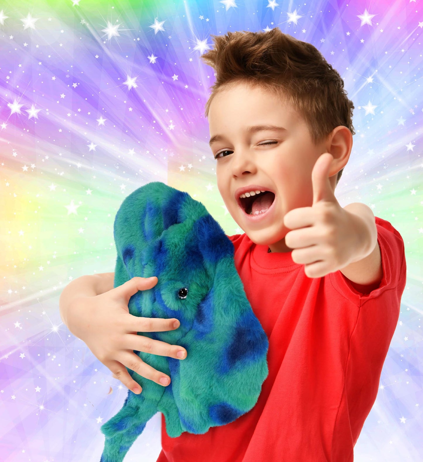 DolliBu Blue Tie-Dye Stingray Plush - Super Soft Stuffed Animal, 20 Inches, Ideal Gift for Kids & Nursery Decor
