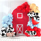 HOUSE OF PARTY Cow Balloon Arch - 110 Pcs Rubber Balloons for Boys Birthday, Cowboy Farm Theme, Blue Red, Pack of 120