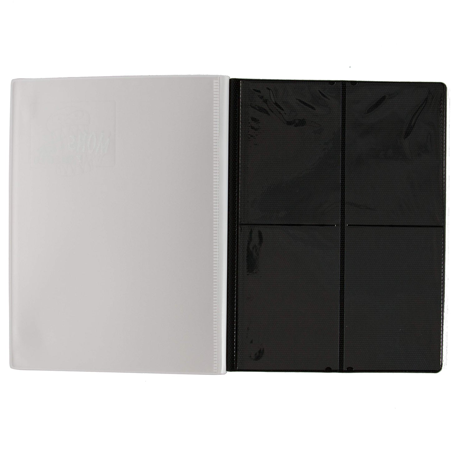 Monster Binder - 4 Pocket Trading Card Album - Matte White (Anti-Theft Pockets Hold 160+ Yugioh, Pokemon, Magic The Gathering Cards)