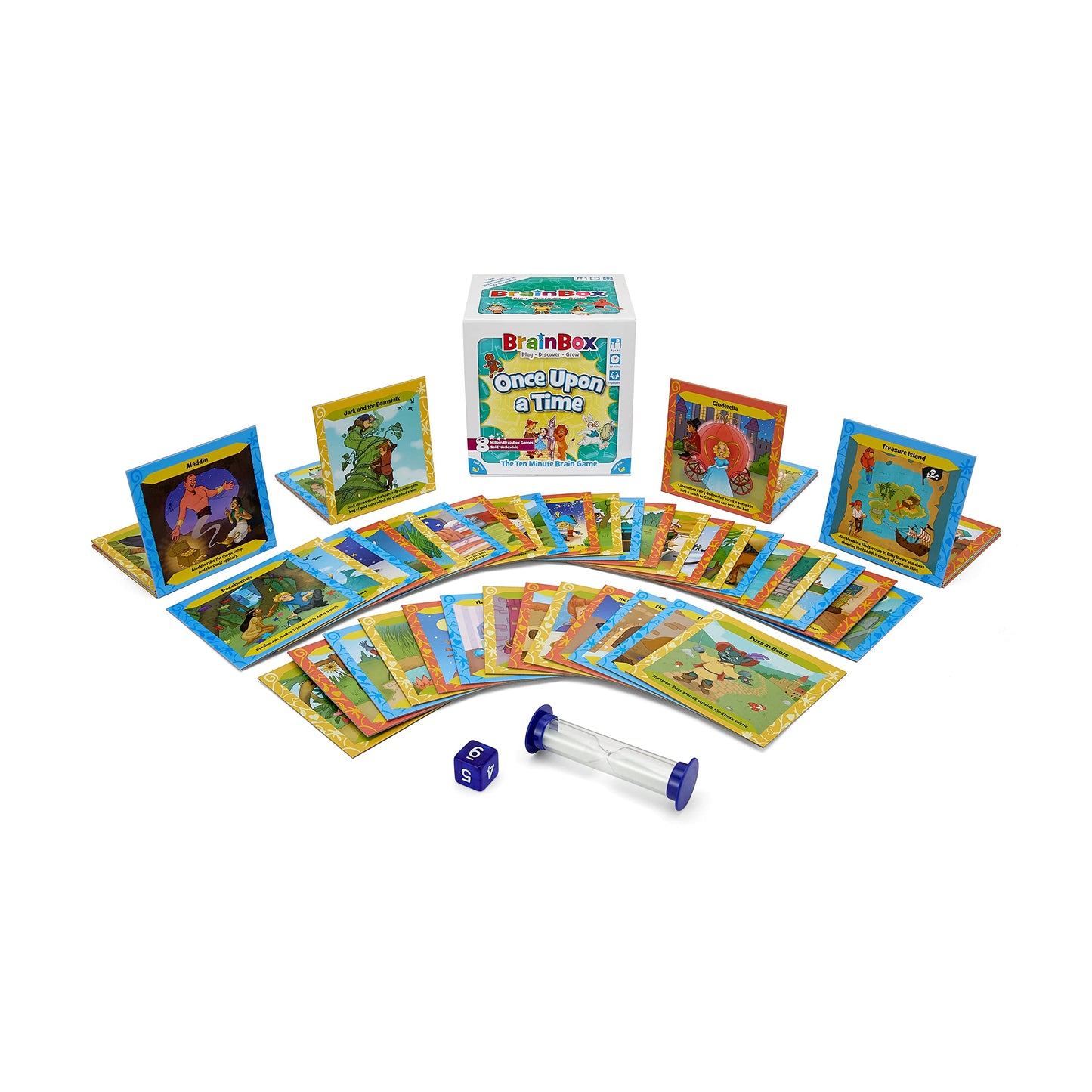 Brain Box BrainBox Once Upon a Time Card Game - Memory & Observation, Family-Friendly, Small, Multicolor, Model G1-11127, Ages 8+