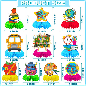DTOFOOT 10 Pieces Back to School Decorations, Back to School Centerpieces for Tables Back to School Table Decorations Back to Sc